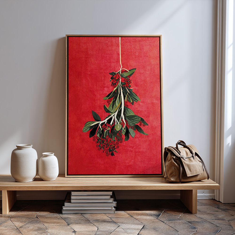 Canvas print - Painted Mistletoe in guest room