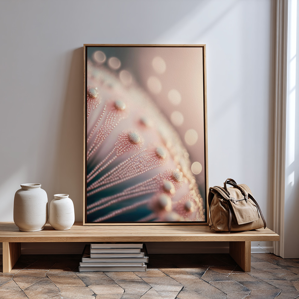 Canvas print - Pastel Pink Macro in guest room