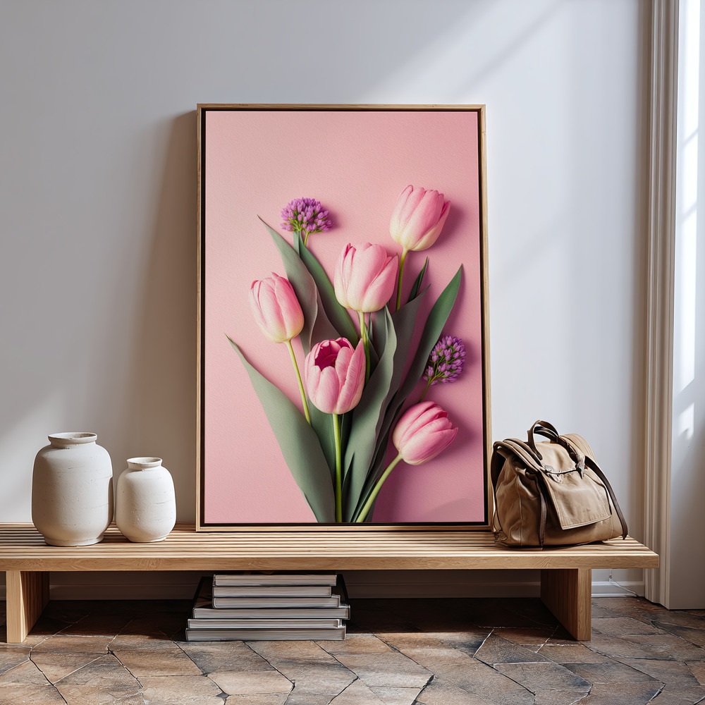 Toile - Pink Tulips à l'entrée