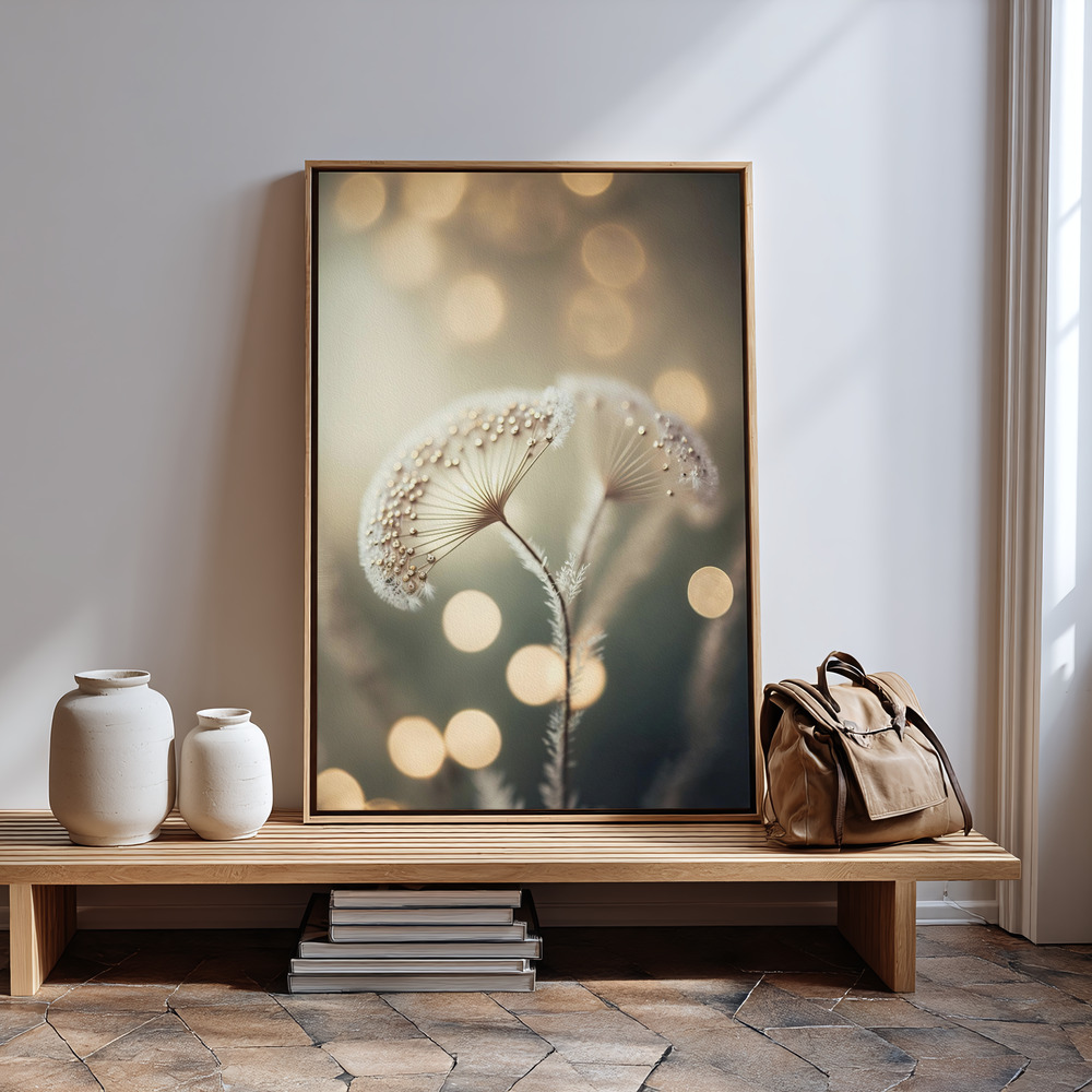 Canvas print - Golden Pearls in guest room