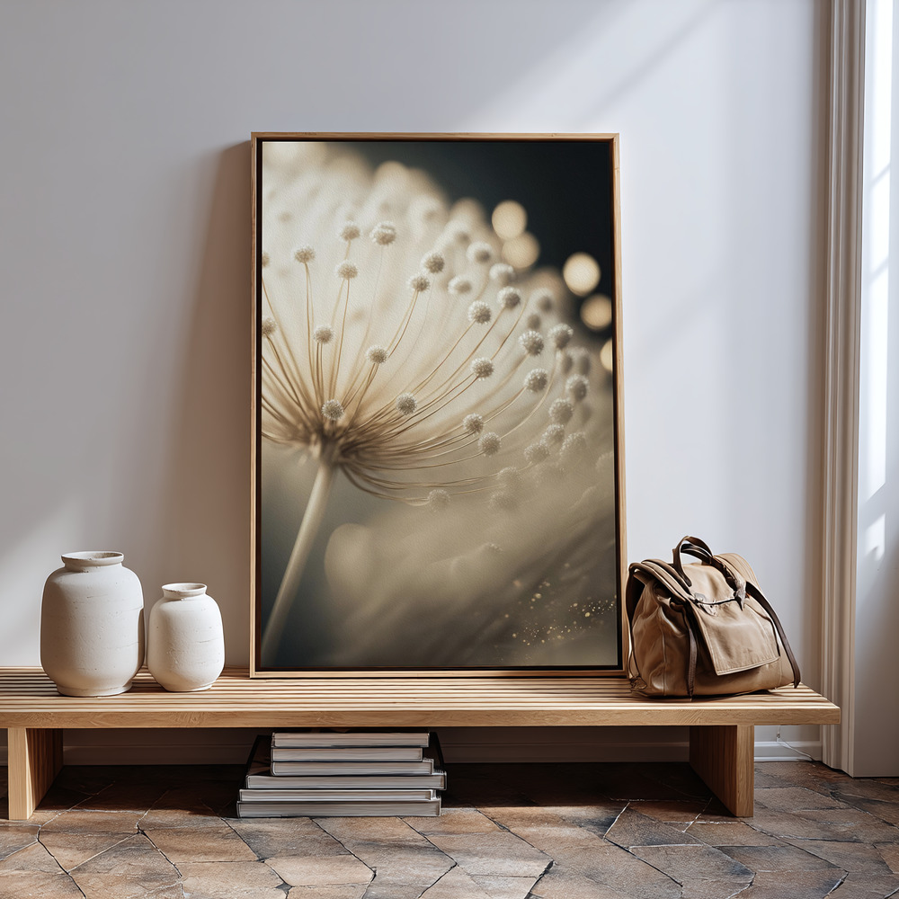 Canvas print - Little Pompoms in guest room