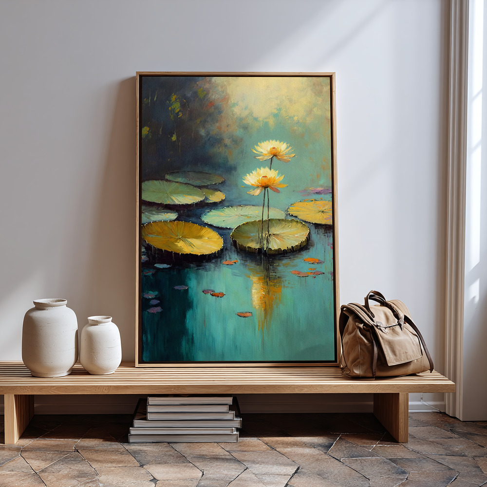 Canvas print - Water Lilies in guest room