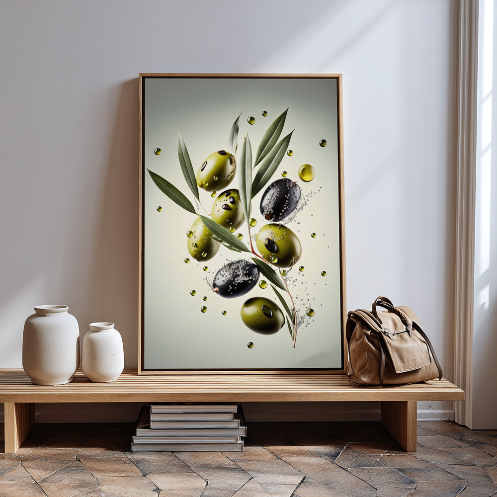 Canvas print - Fresh Olives in guest room