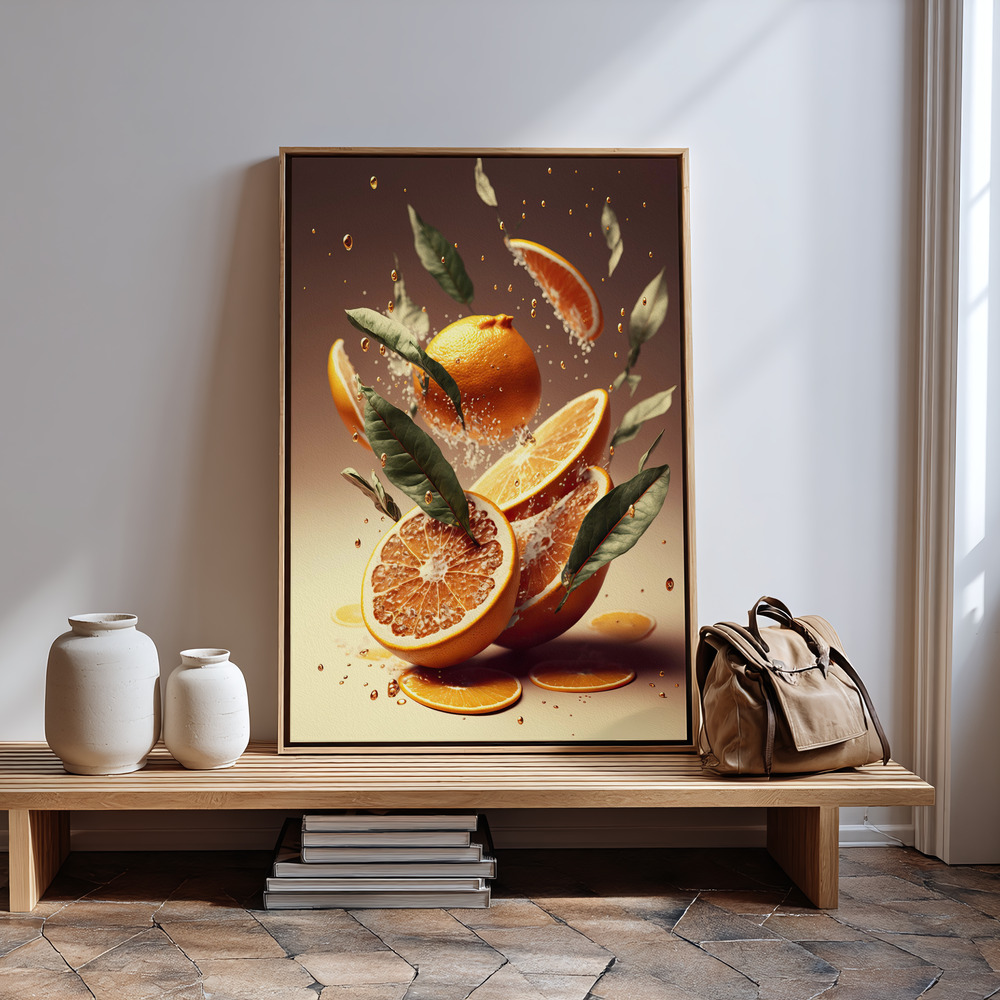 Canvas schilderi - Fresh Oranges bij de ingang