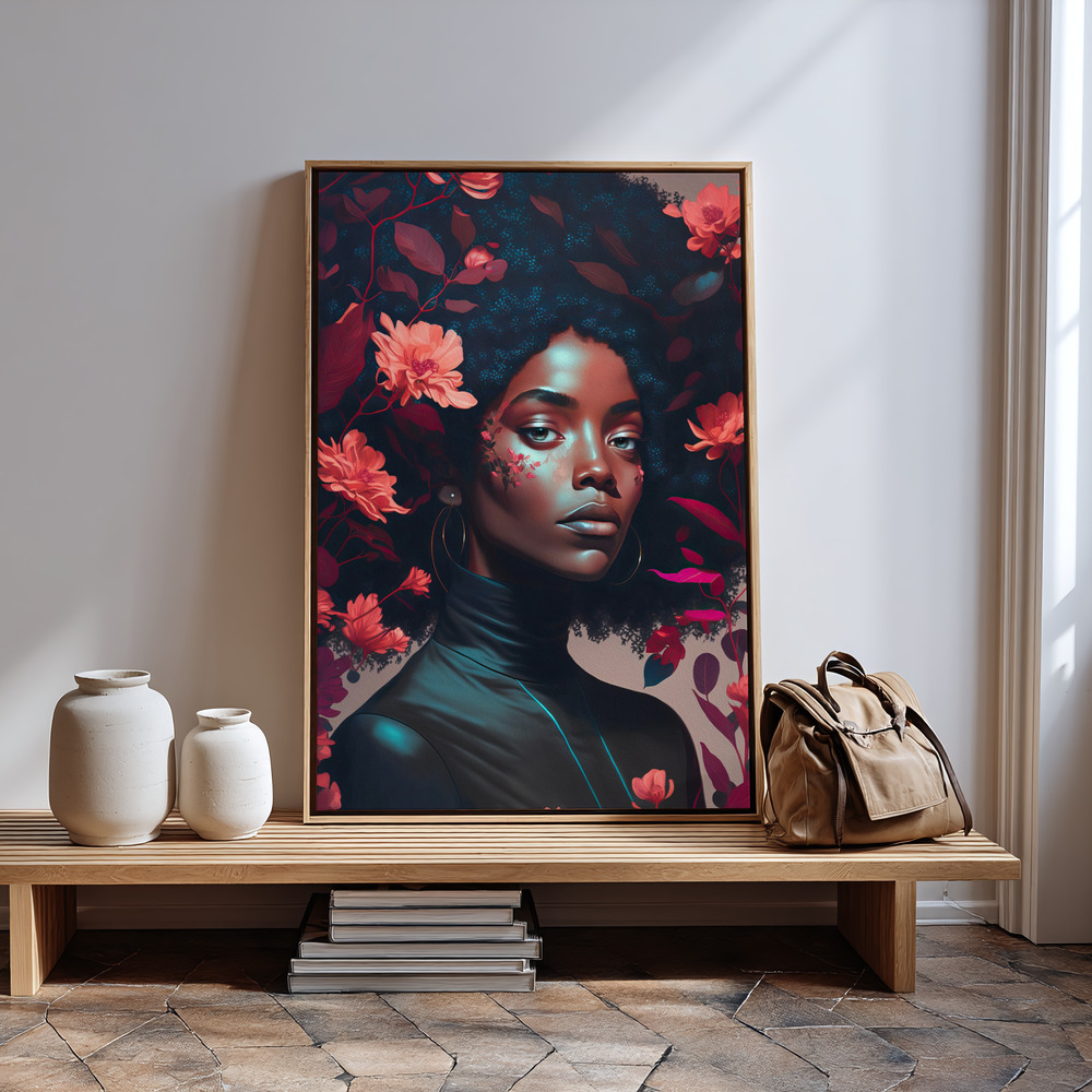 Canvas print - Goddess Of The Flowers in guest room