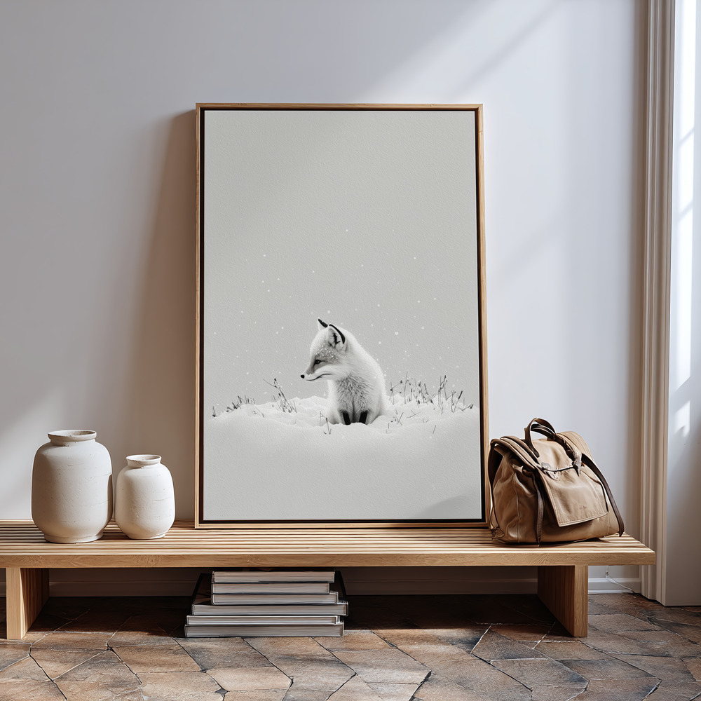 Canvas print - Snow Fox in guest room