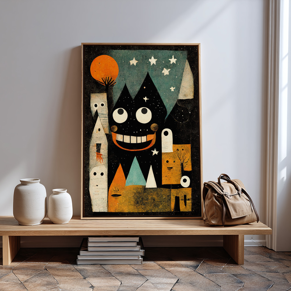 Canvas print - Monster Ville in guest room