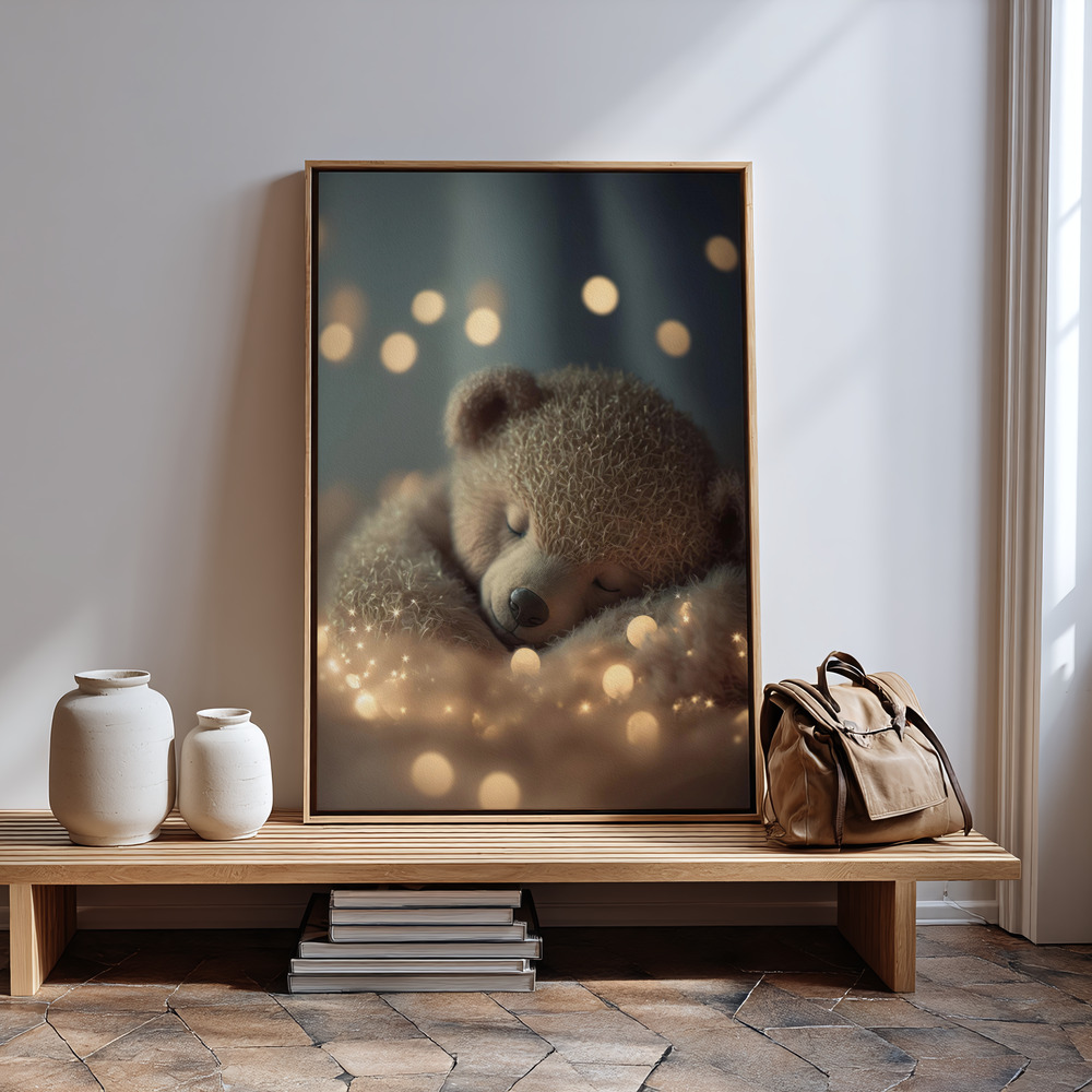 Canvas print - My Sleeping Teddy in guest room