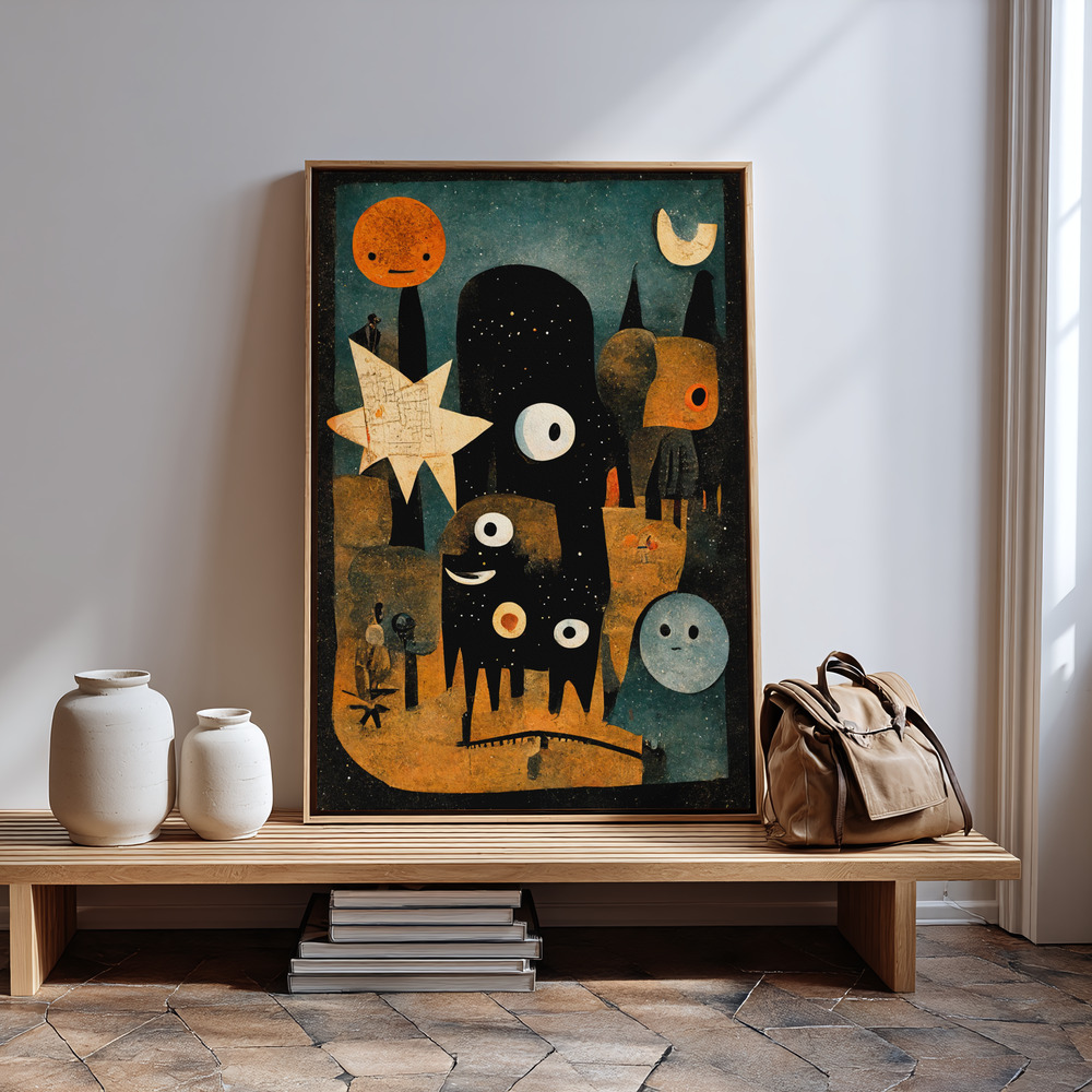 Canvas print - Night Of The Young Monsters in guest room