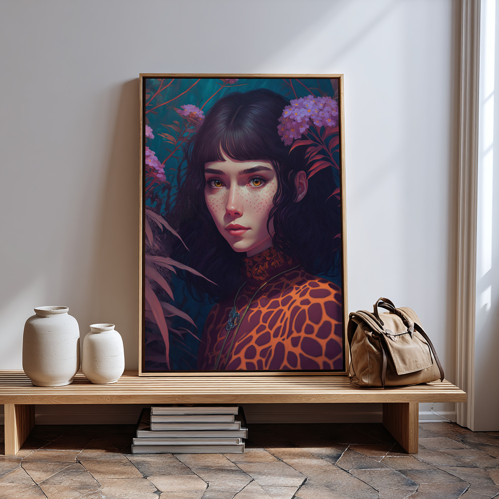 Canvas print - Shy Beauty by the entrance