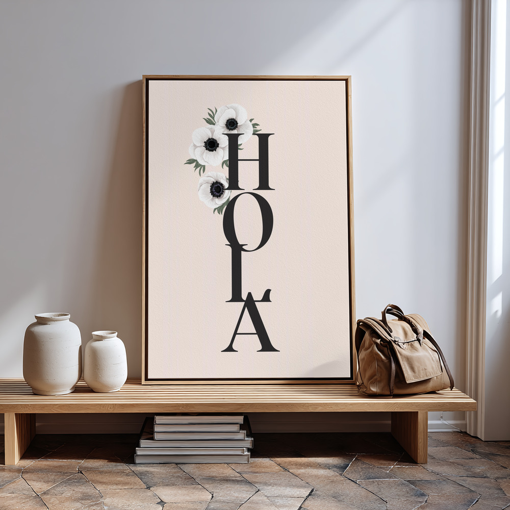 Canvas print - Anemone Hola III in guest room