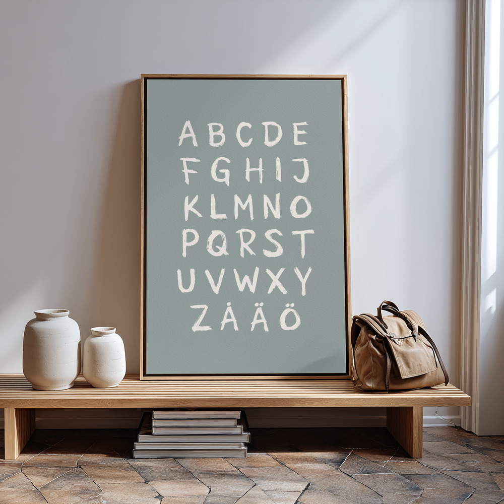 Obraz na płótnie - ABC Toothy Grön in guest room