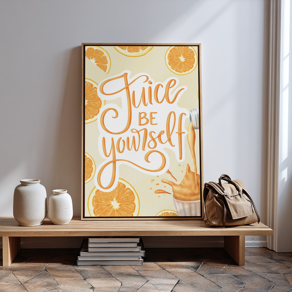 Canvas print - Juice be Yourself in guest room