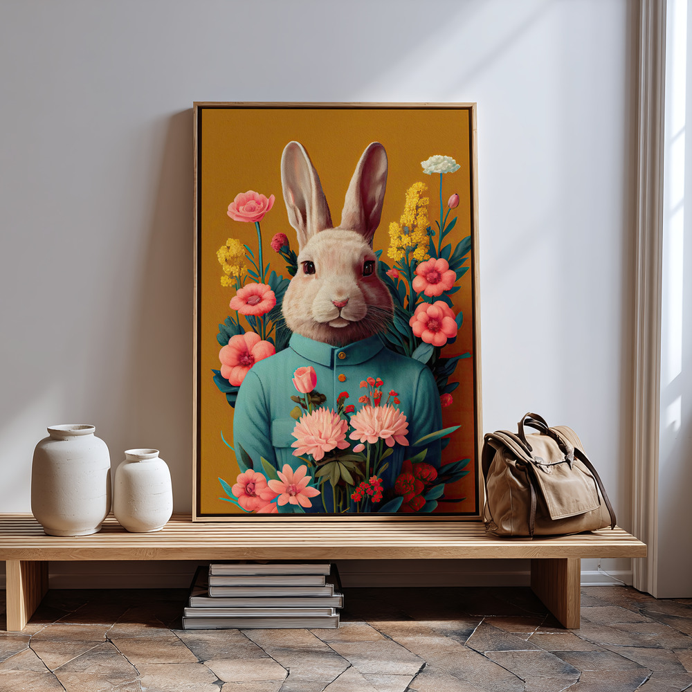 Canvas print - Mr Easter Bunny in guest room