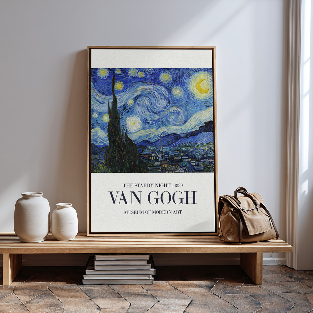 Canvas print - The Starry Night in guest room