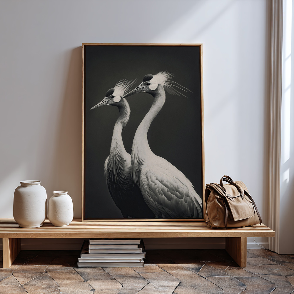 Canvas print - Cranes in guest room