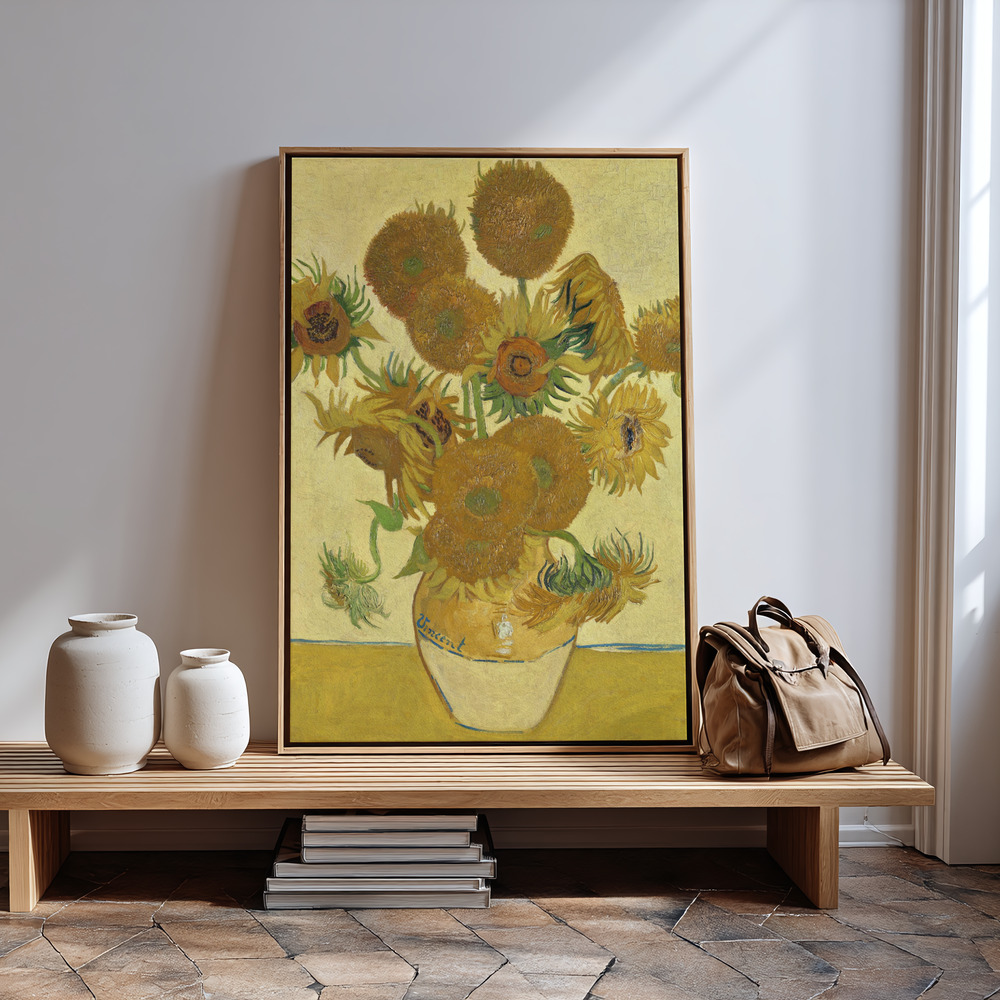 Canvas print - Sunflowers in guest room