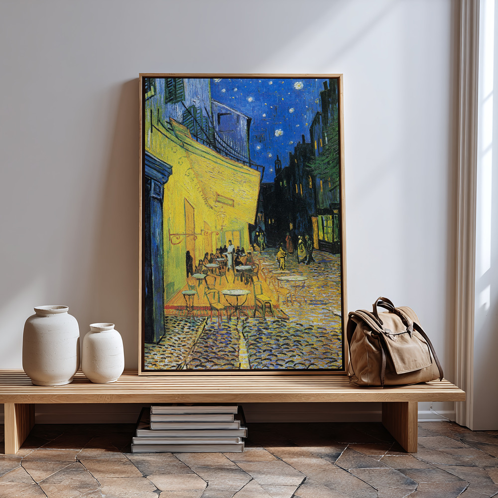 Canvas print - Café Terrace At Night in guest room