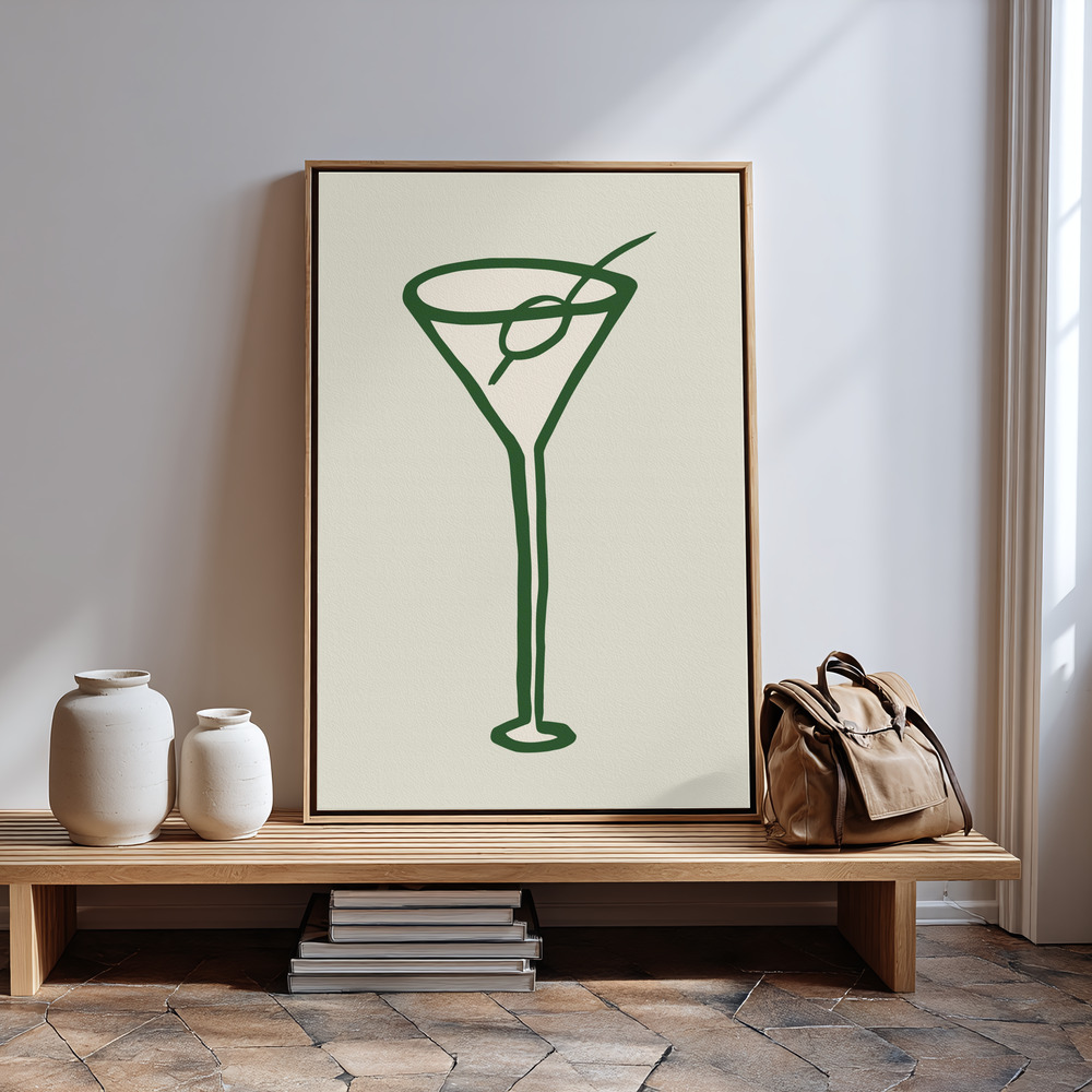 Canvas schilderi - Cocktail Green bij de ingang