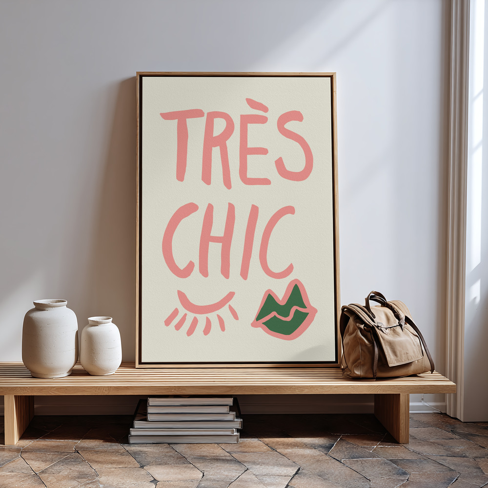 Canvas print - Tres Chic in guest room