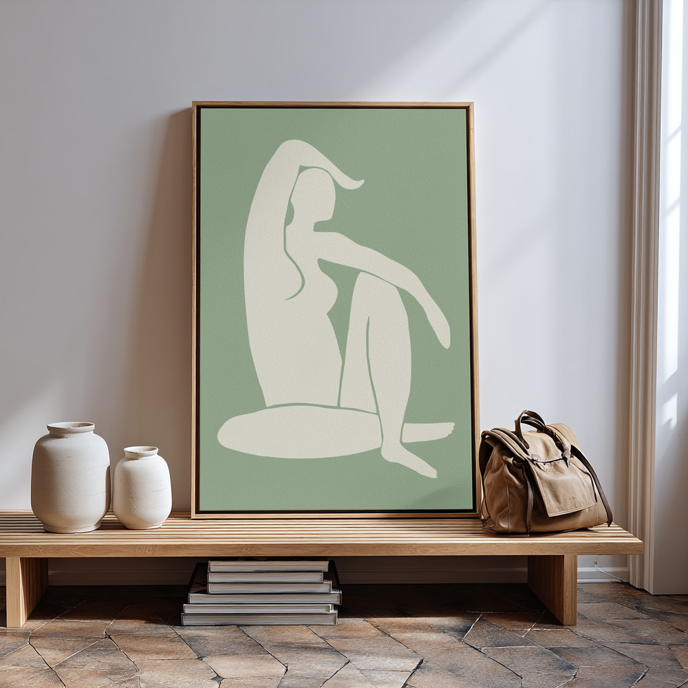 Toile - Figure Matisse Style Green à l'entrée