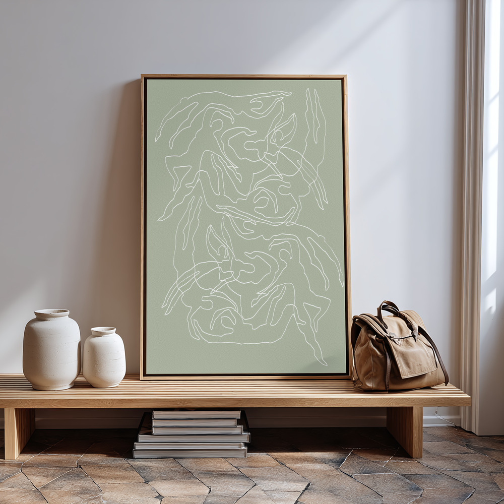 Canvas schilderi - Swimmers Green bij de ingang