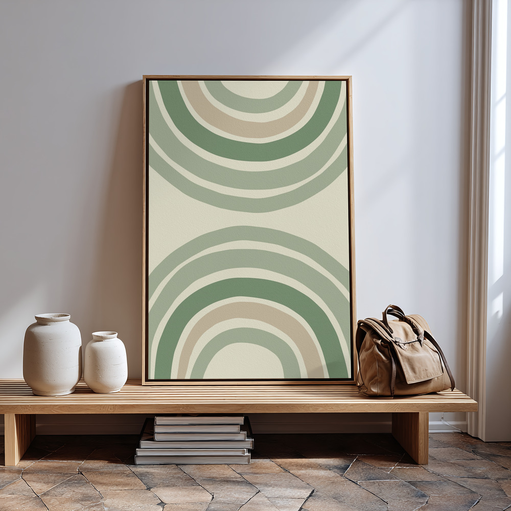 Canvas schilderi - Green Rainbow bij de ingang