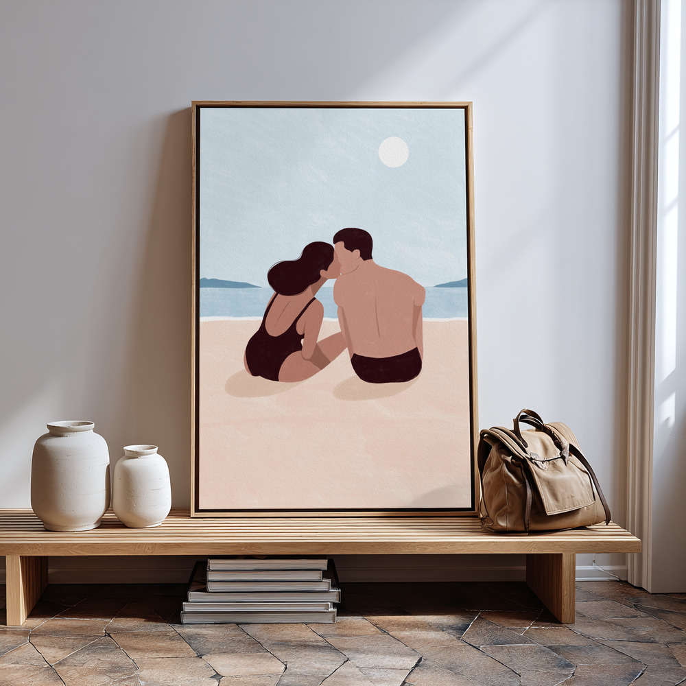 Canvas print - First Kiss in guest room