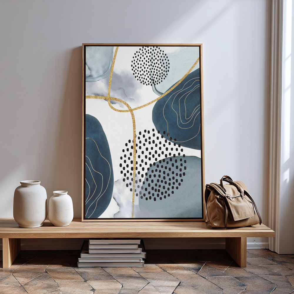 Canvas print - Shapley Blue-1 in guest room