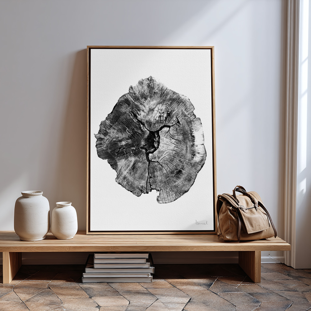 Canvas print - Oak Log in guest room