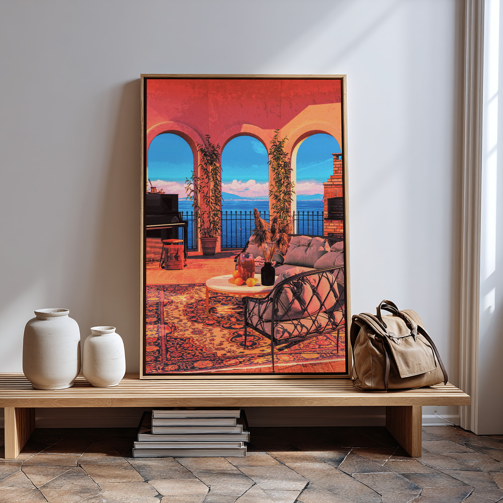 Canvas print - Piano Terrace in guest room