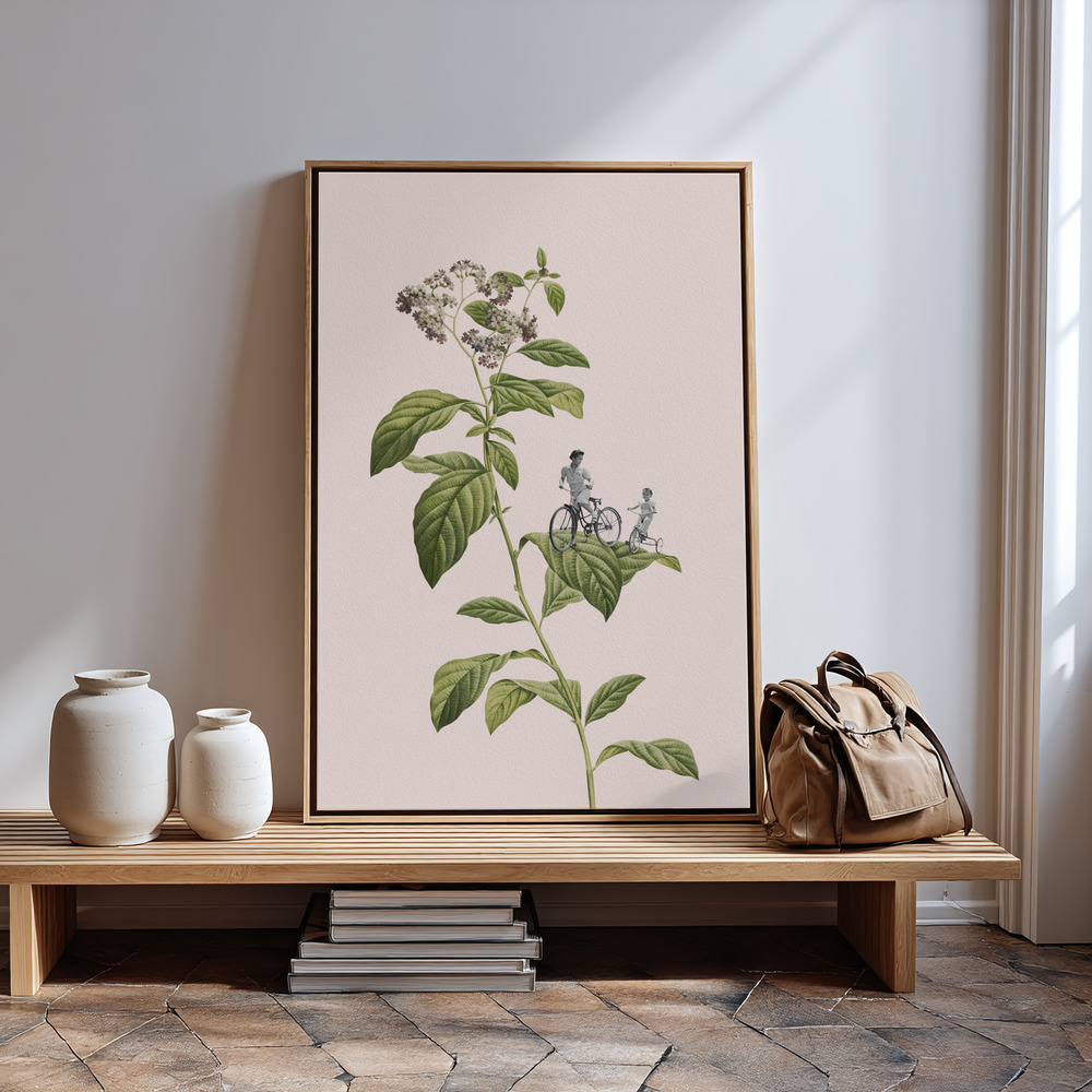 Canvas print - Botanical cycling in guest room