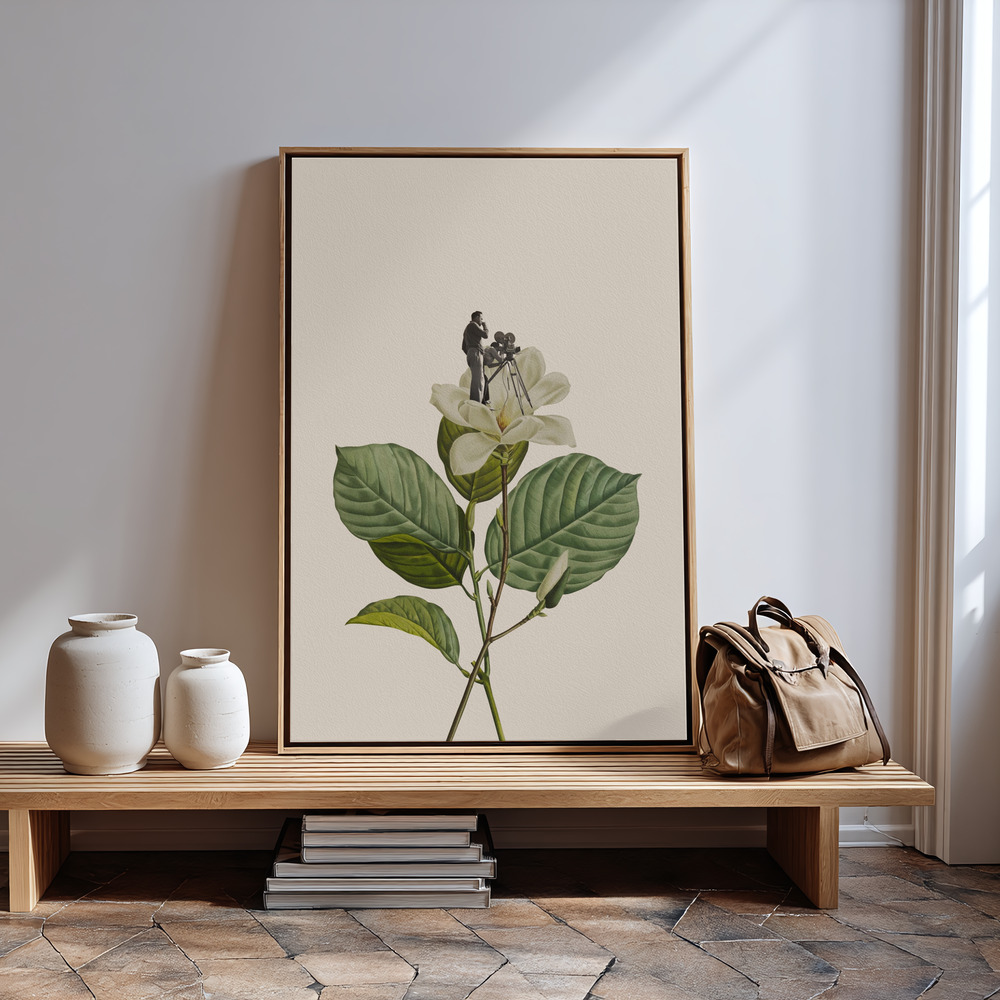 Canvas print - Botanical vintage cameraman in guest room