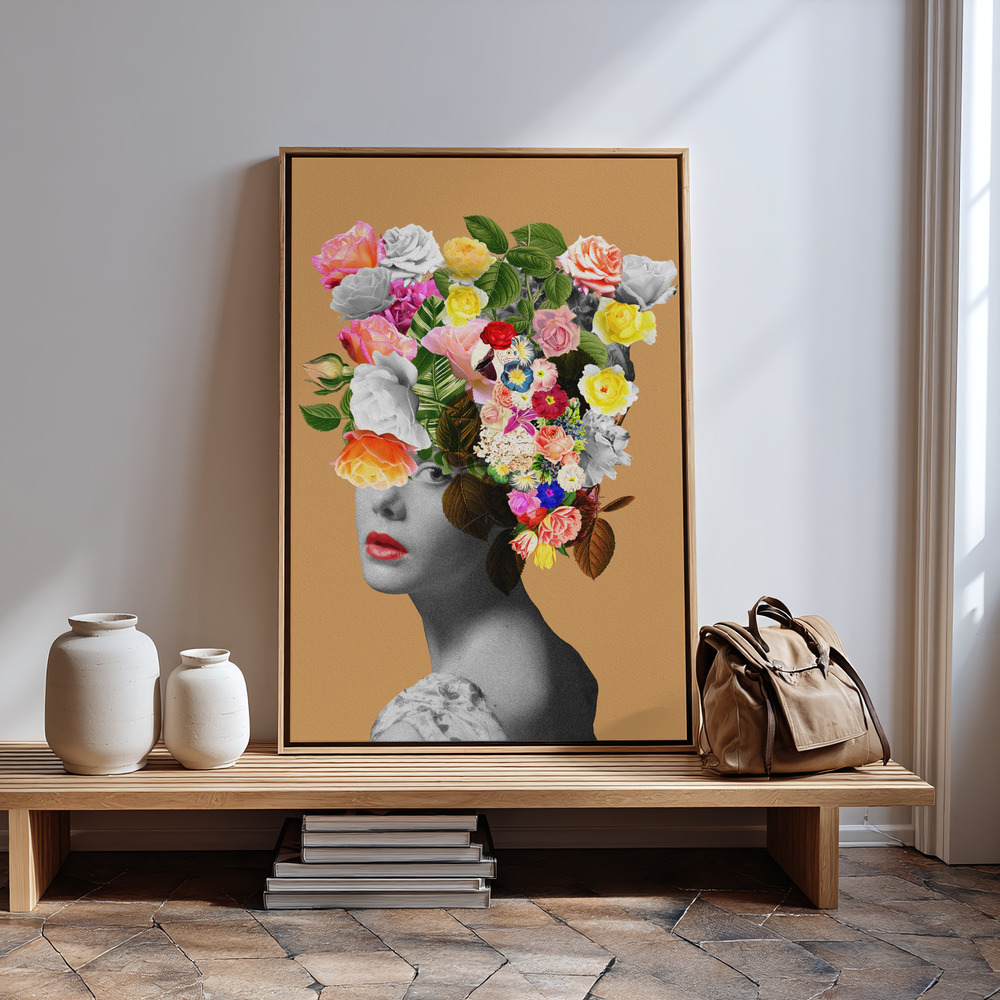 Canvas print - Floral portrait in guest room