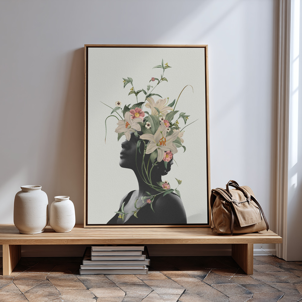 Canvas schilderi - Lily flower bij de ingang