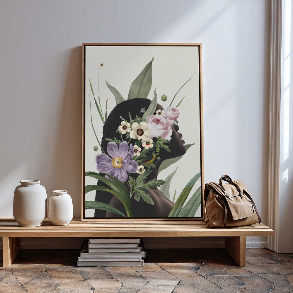 Canvas print - Purple flower in guest room