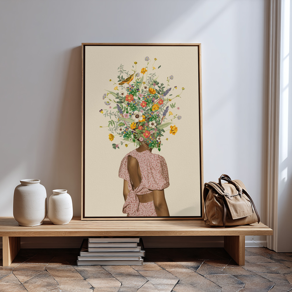 Canvas print - Wildflower bouquet in guest room