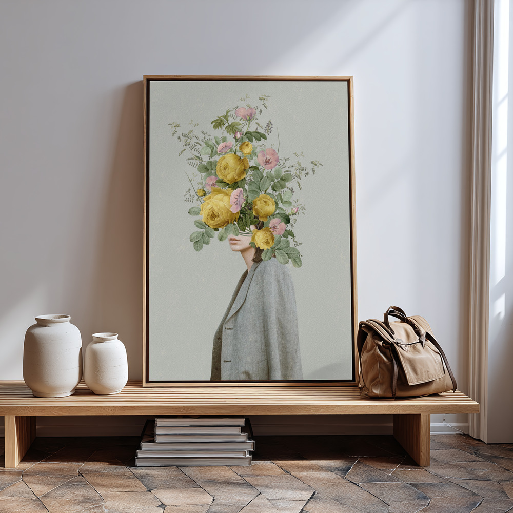 Canvas print - Yellow bouquet in guest room