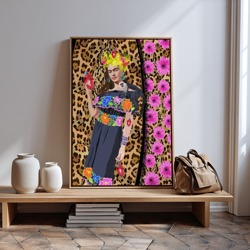 Canvas print - Love Frida by the entrance
