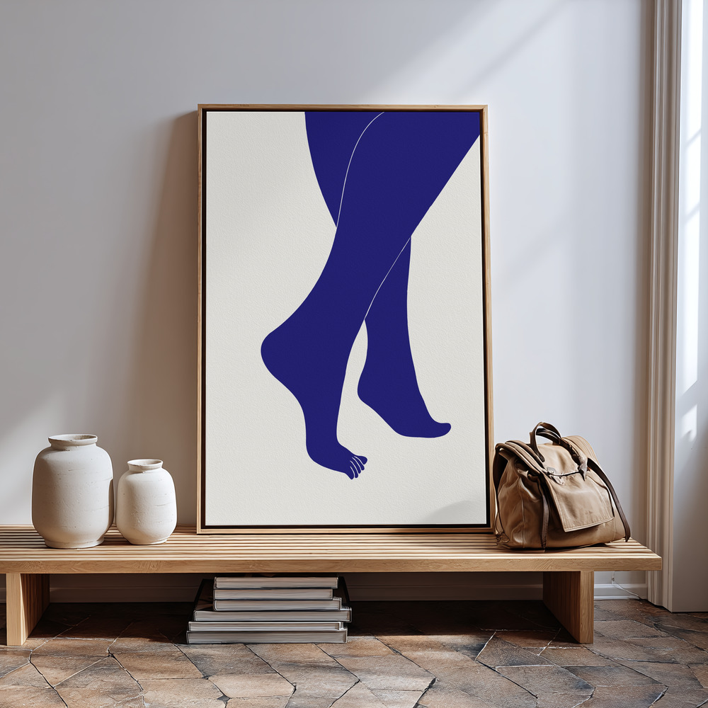 Canvas print - Tip Toe Blue in guest room