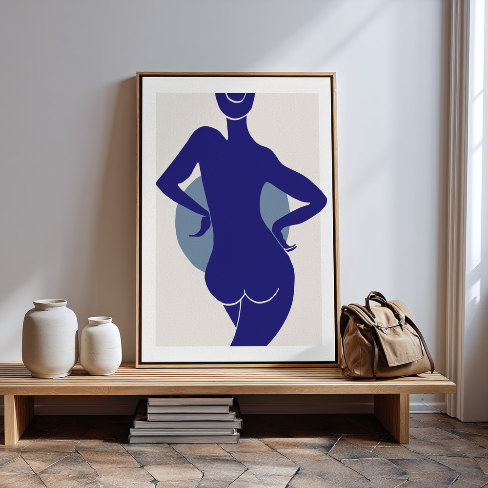 Canvas print - Femme Bleu in guest room
