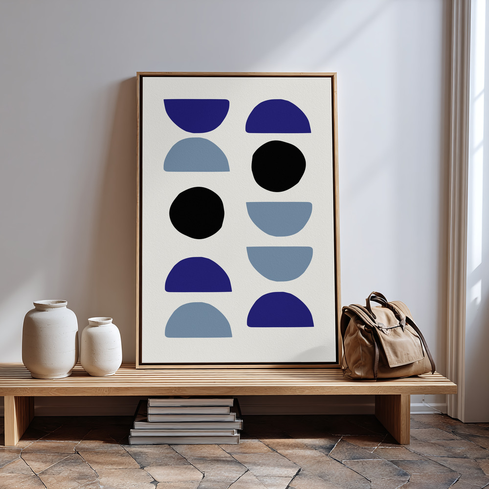 Canvas schilderi - Blue Shapes 2 in guest room