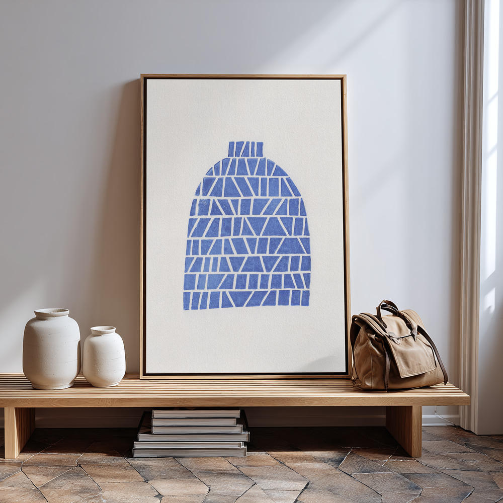 Toile - Linocut Vase #5 in guest room