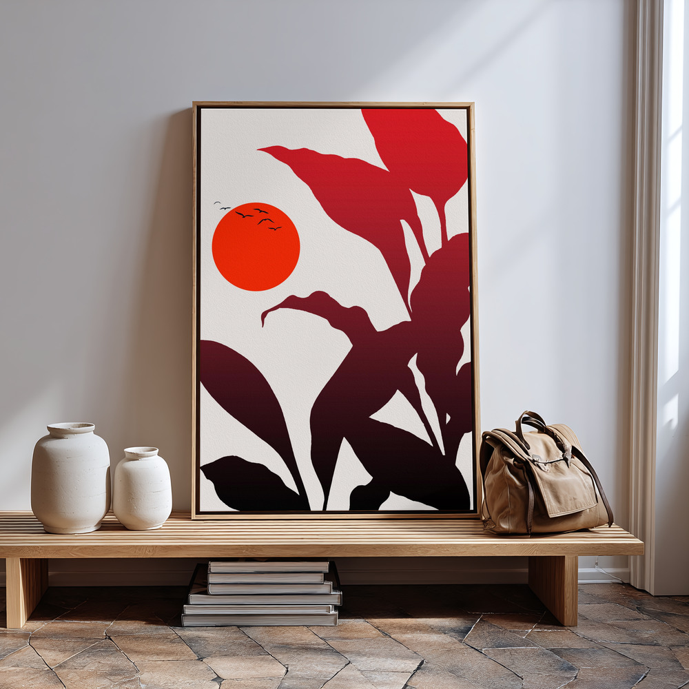 Canvas print - Tropical Sunset in guest room