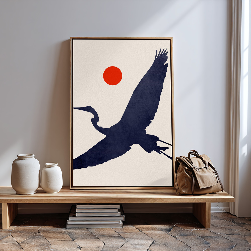 Toile - Crane à l'entrée