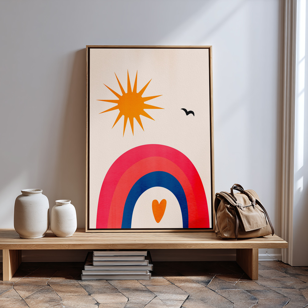 Canvas schilderi - Happy Days! bij de ingang