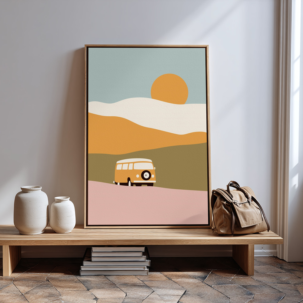 Leinwandbild - Van Minimal in guest room