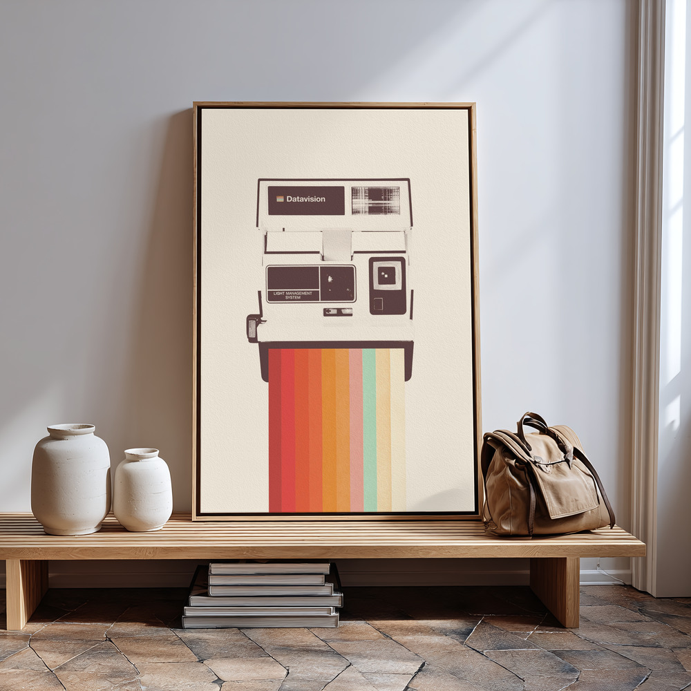 Canvas print - Instant Camera Rainbow in guest room