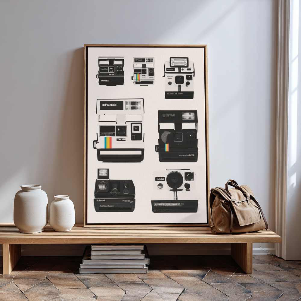 Canvas print - Instant Camera Collection in guest room