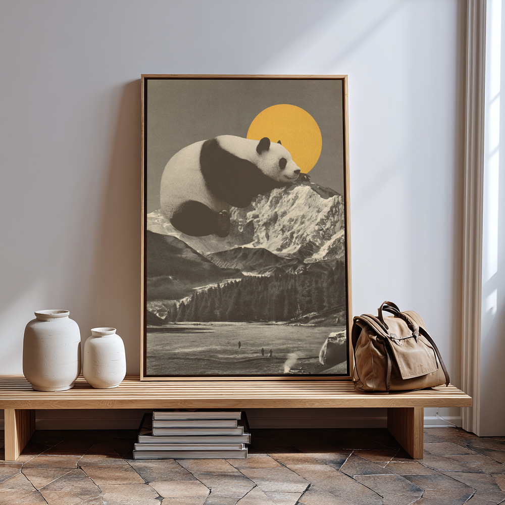 Obraz na płótnie - Giant Panda Nap przy wejściu